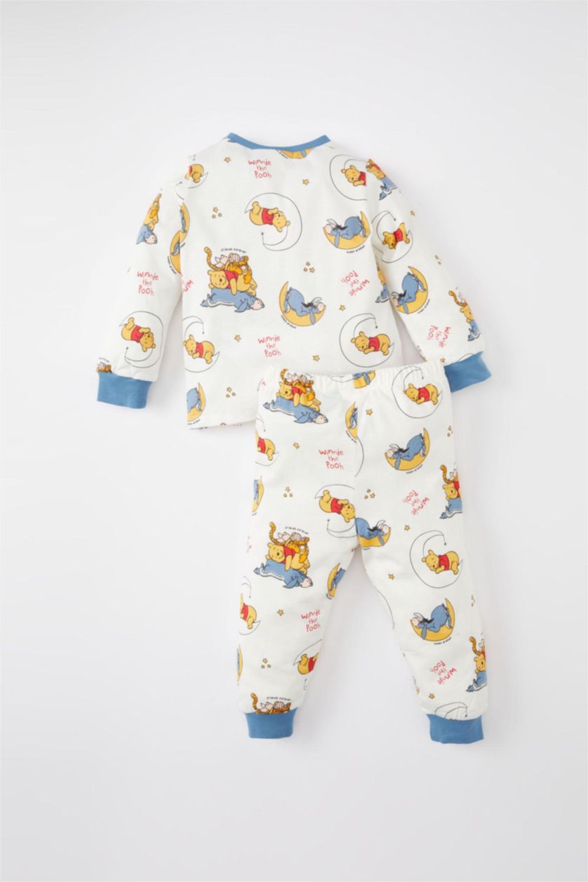 Erkek Bebek Ekru Erkek Bebek Disney Winnie The Pooh Uzun Kollu Pijama Takımı
