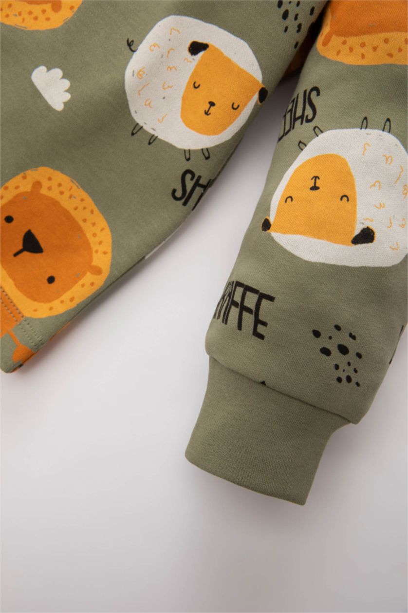 Малыши мальчики Хаки Пижама с принтом для малышей мальчиков