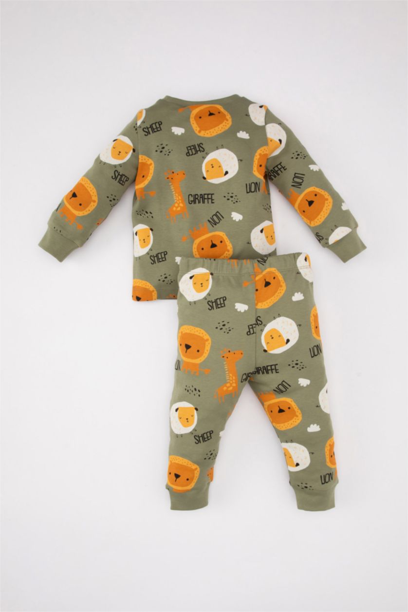 Малыши мальчики Хаки Пижама с принтом для малышей мальчиков