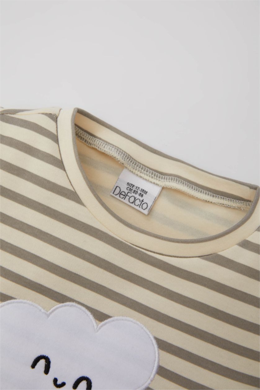 BABY BOY Grey Baby Boy Striped 2 Piece Pajama Set