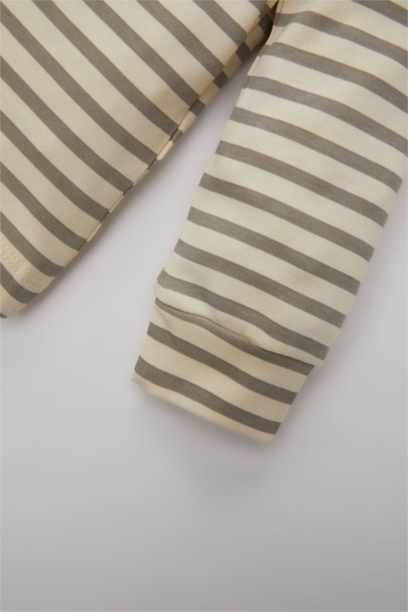 BABY BOY Grey Baby Boy Striped 2 Piece Pajama Set