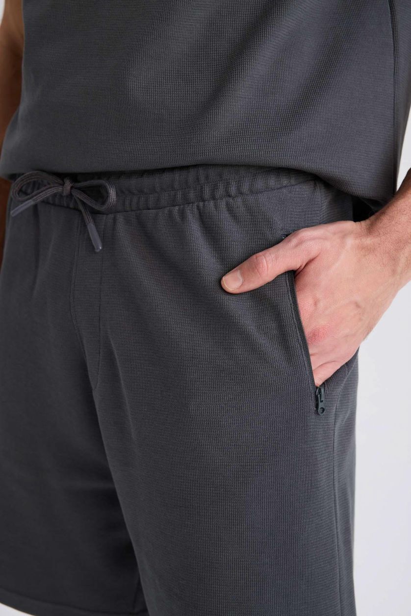 MAN Anthracite Regular Fit Regular Hem Shorts