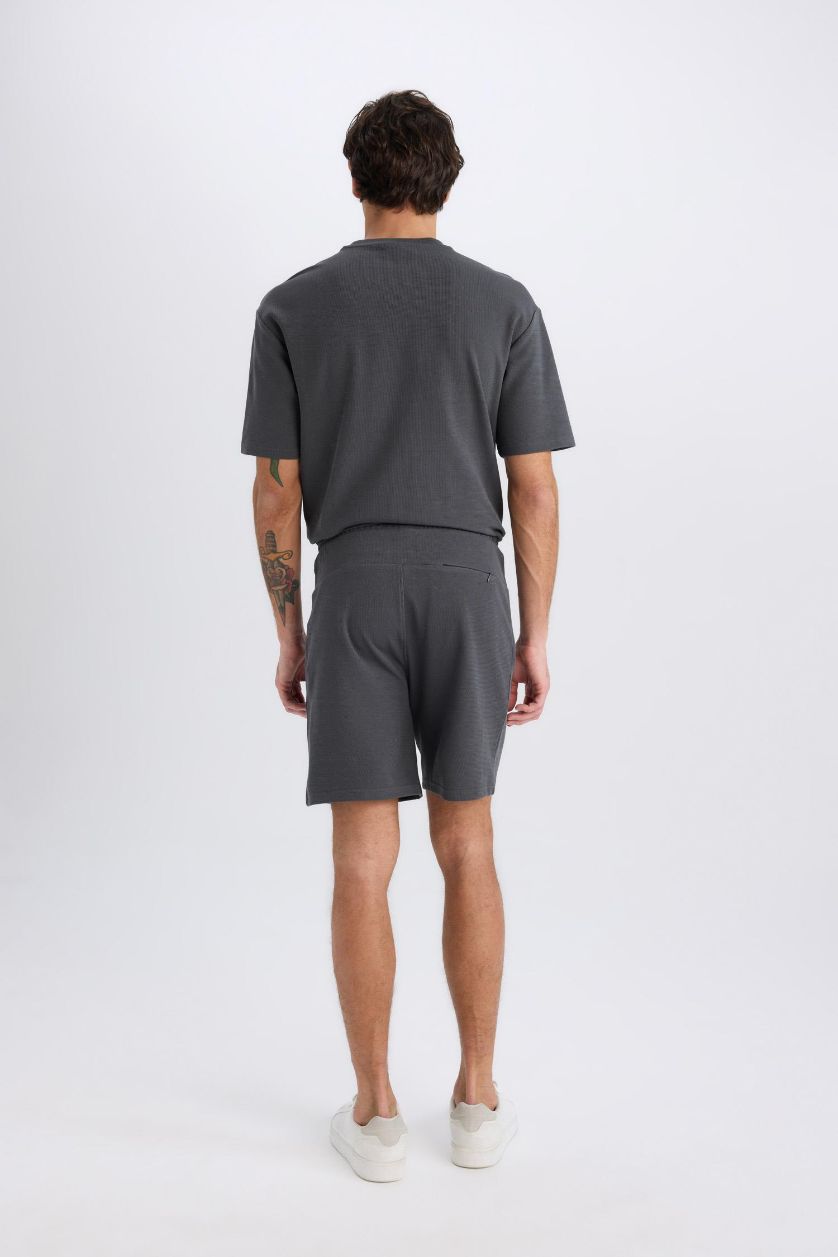 MAN Anthracite Regular Fit Regular Hem Shorts