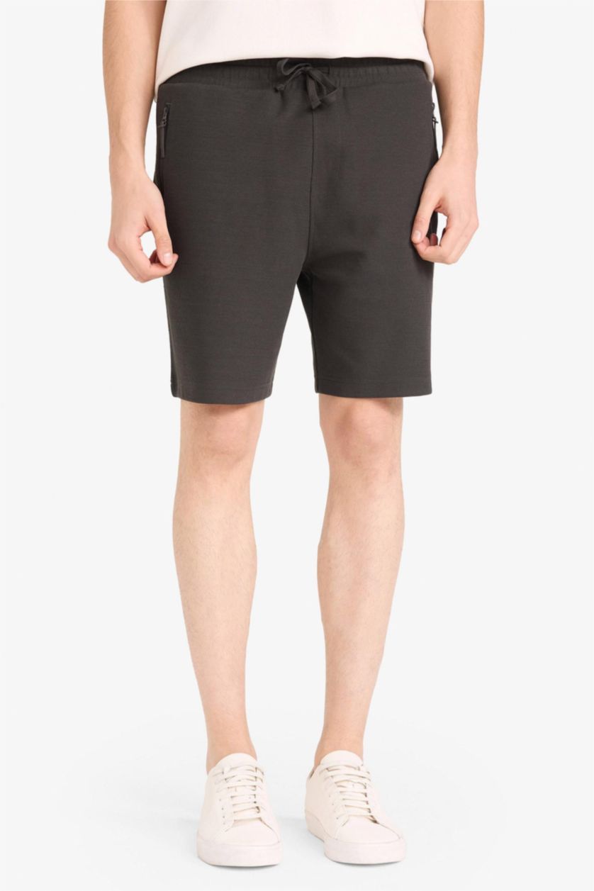 MAN Anthracite Regular Fit Straight Leg Shorts