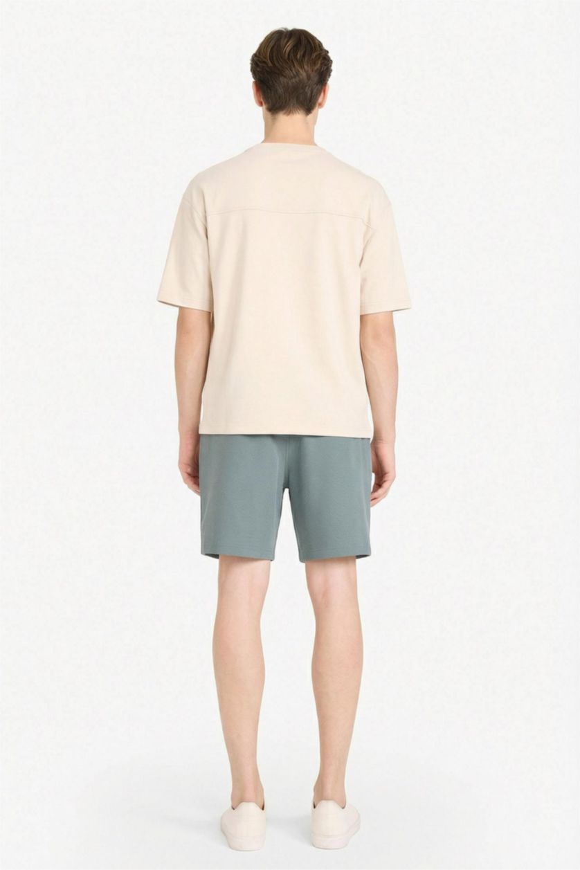 MAN Green Regular Fit Regular Hem Shorts