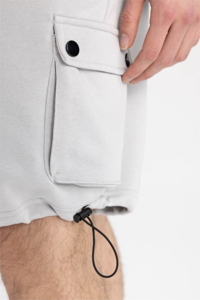 رجالي رمادي فاتح شورت اوفر سايز برجل عادي