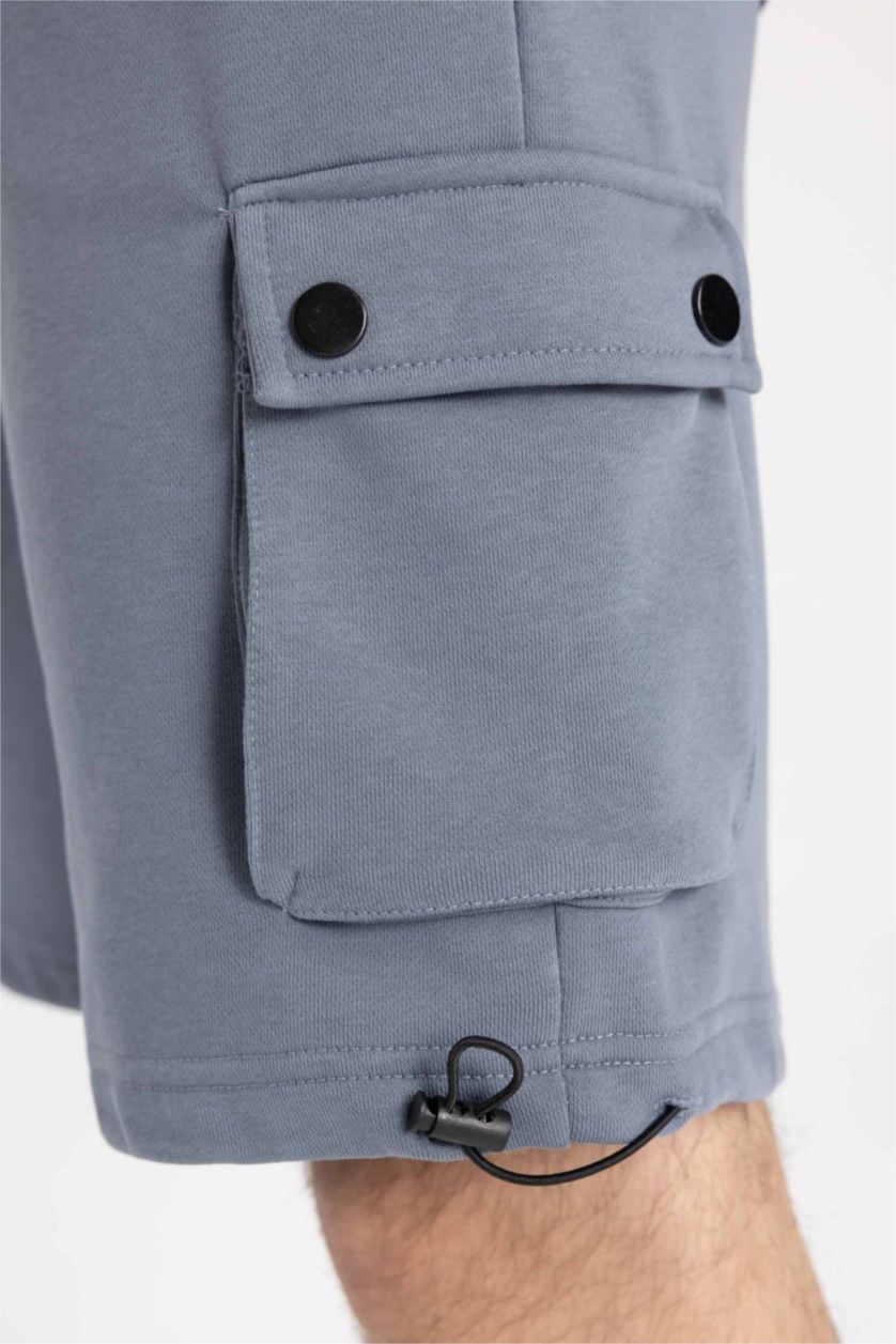 رجالي رمادي شورت اوفر سايز برجل عادي