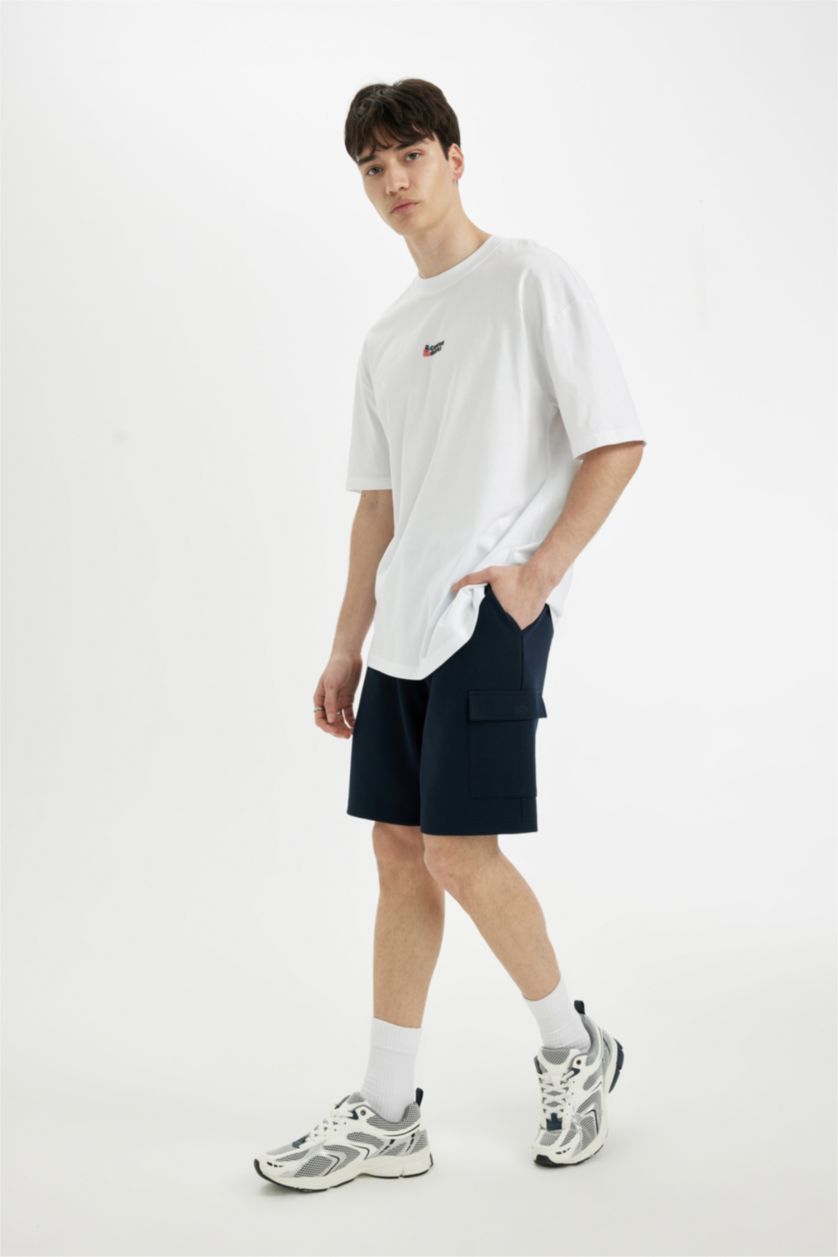Man NAVY Regular Fit Regular Hem Shorts