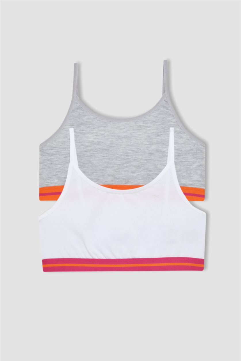 بنات أبيض حمالة صدر برا سادة - قطعتين