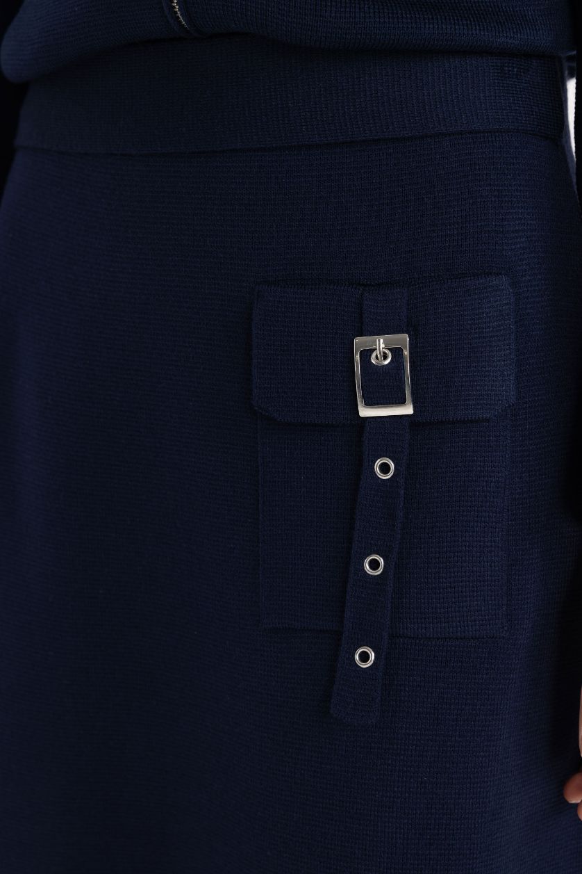 FEMME Marin Jupe longue en tricot Coupe régulière