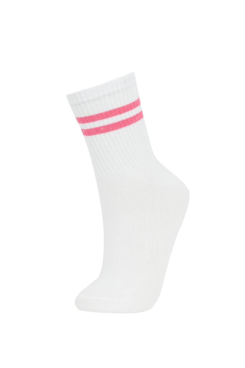 FEMME Blanc Chaussettes Longues Pour Femme - 3 Paires