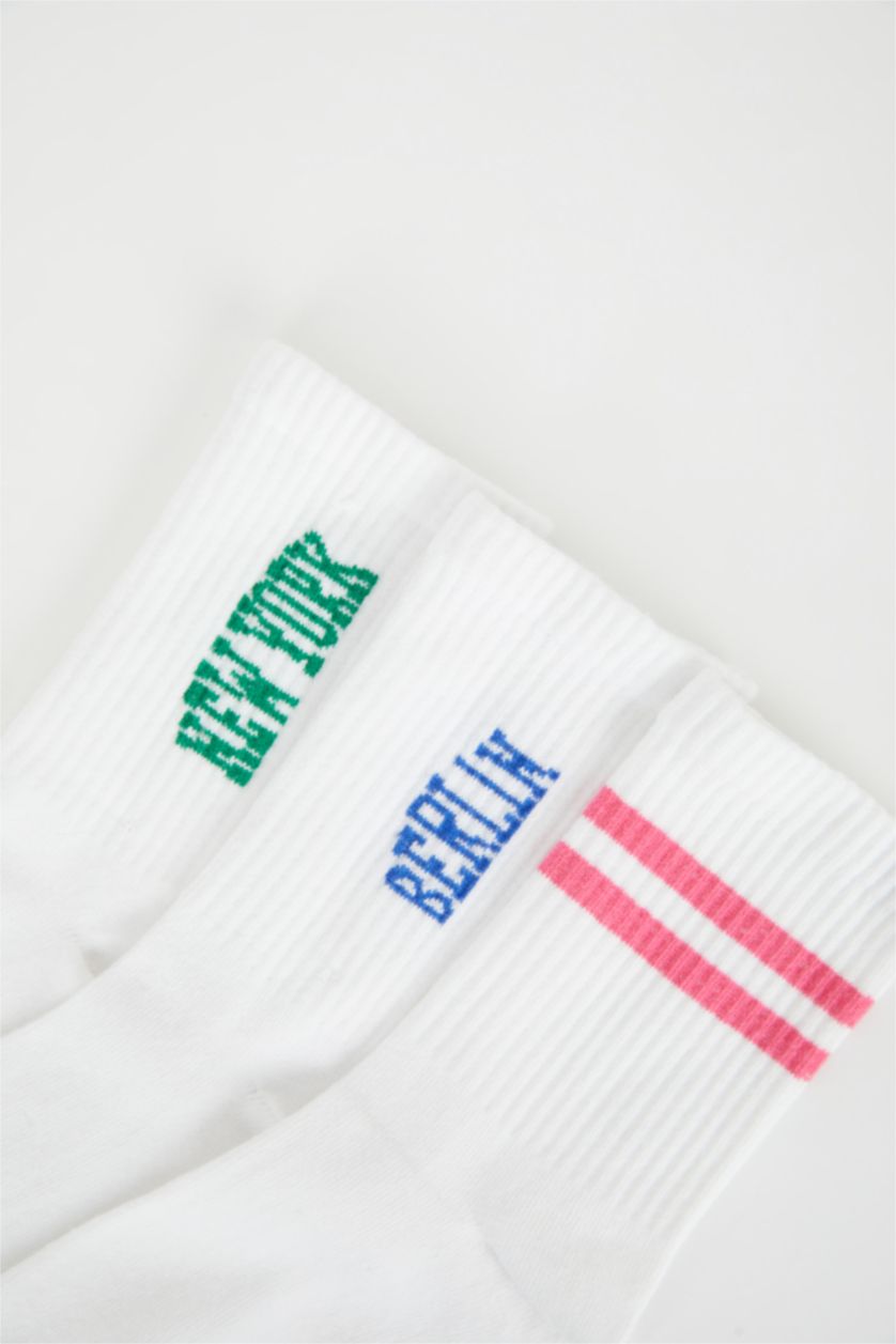 FEMME Blanc Chaussettes Longues Pour Femme - 3 Paires