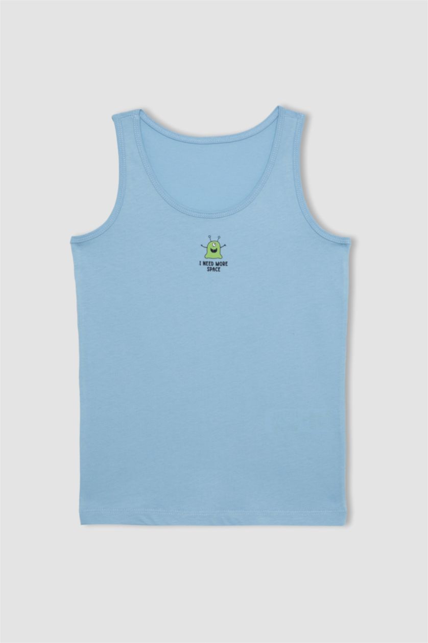 GARÇONS Blanc Lot de 2 débardeurs à Coupe Régulière pour garçon