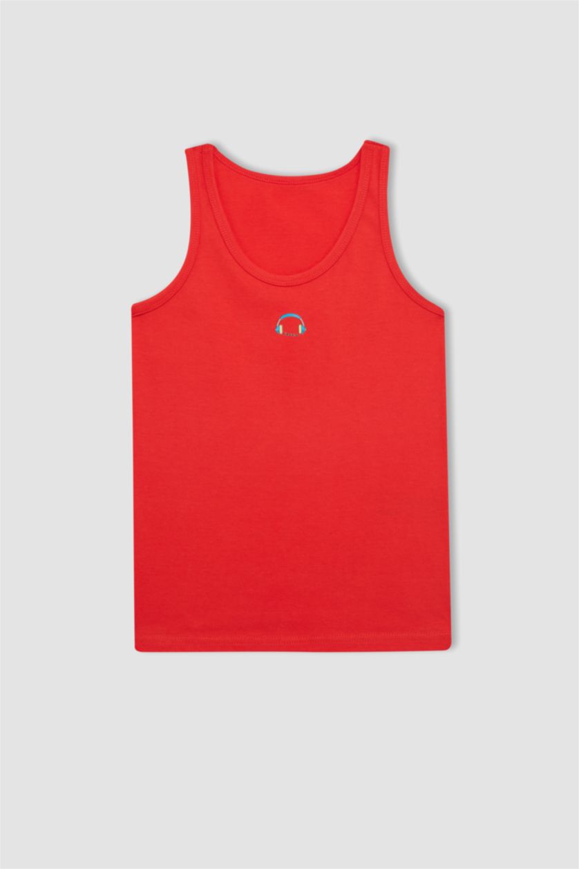 BOYS & TEENS Red Boy 2 piece Regular Fit Tank Top