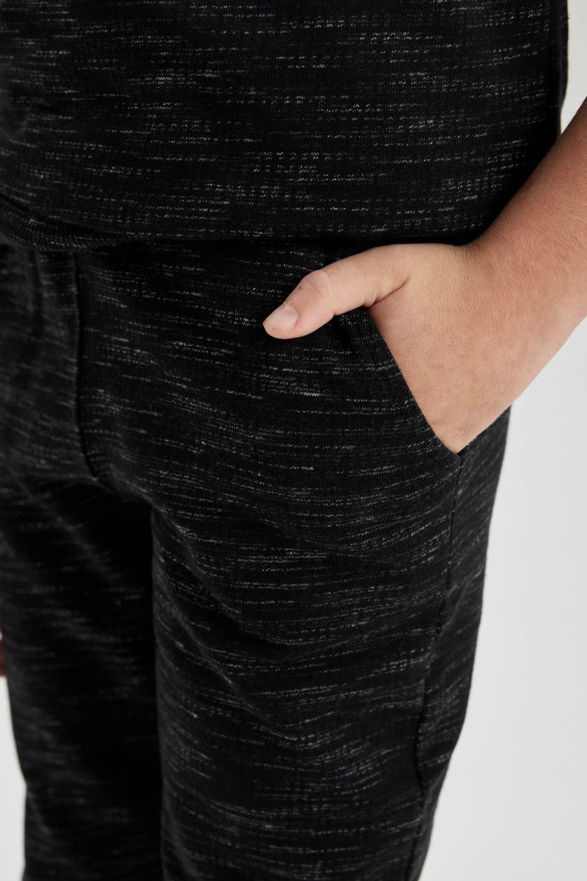 أولادي أسود بنطلون قصة عادية أسود