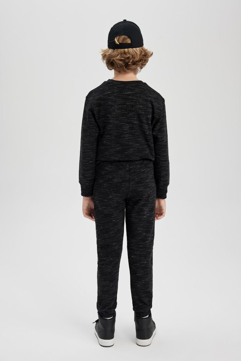 أولادي أسود بنطلون قصة عادية أسود