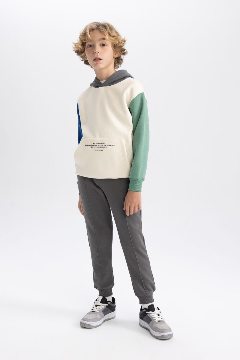 BOYS & TEENS Anthracite Boy Basic Sweatpants