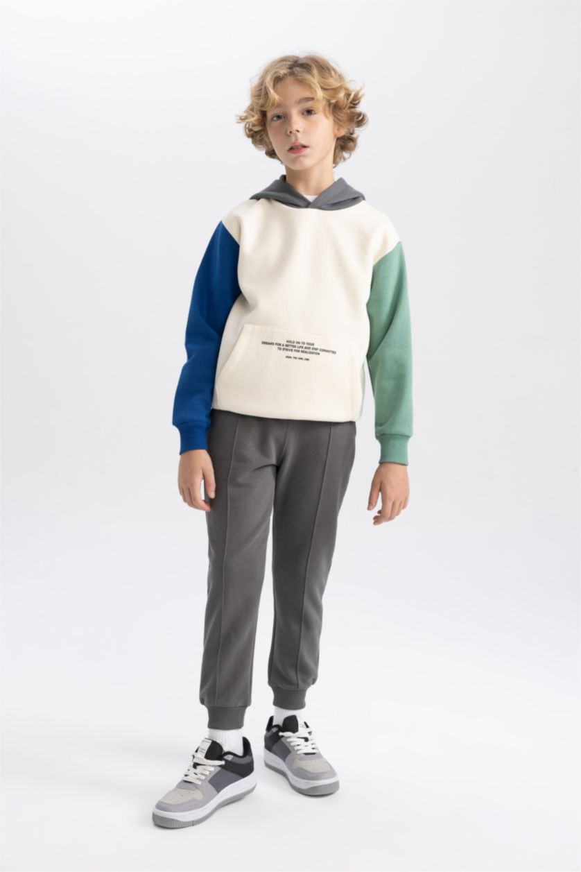 BOYS & TEENS Anthracite Boy Basic Sweatpants