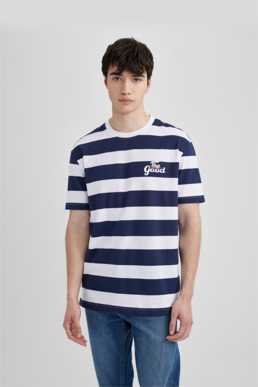 رجال أبيض تيشيرت جيرسي قصة عادية بياخة مستديرة