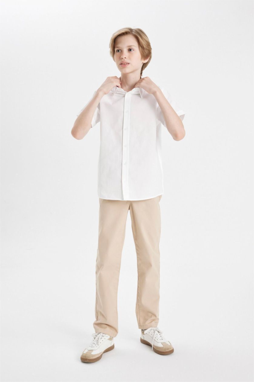 Мальчики и подростки Визон Брюки из габардина для мальчиков, Школьная коллекция