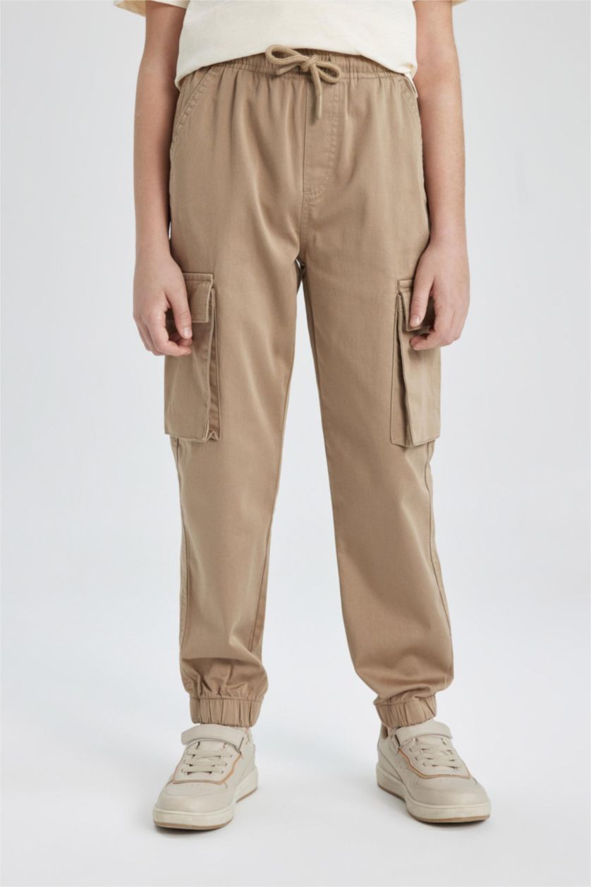 Boys & Teens Vison Boy Cargo Pocket Jogger Foot Gabardine Trousers