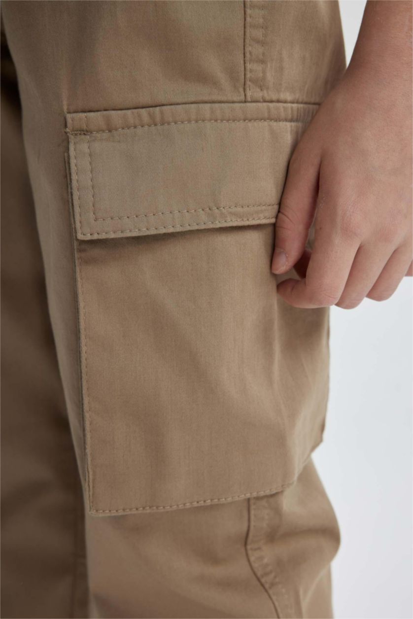 Boys & Teens Vison Boy Cargo Pocket Jogger Foot Gabardine Trousers