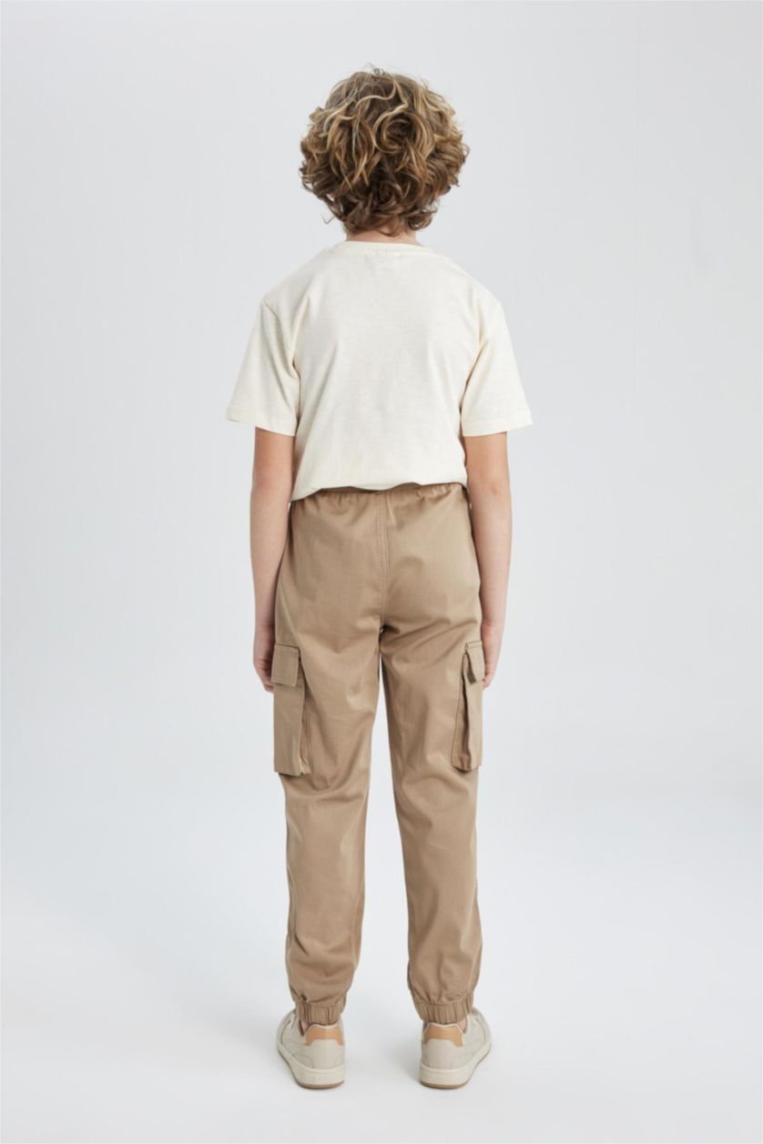 Boys & Teens Vison Boy Cargo Pocket Jogger Foot Gabardine Trousers