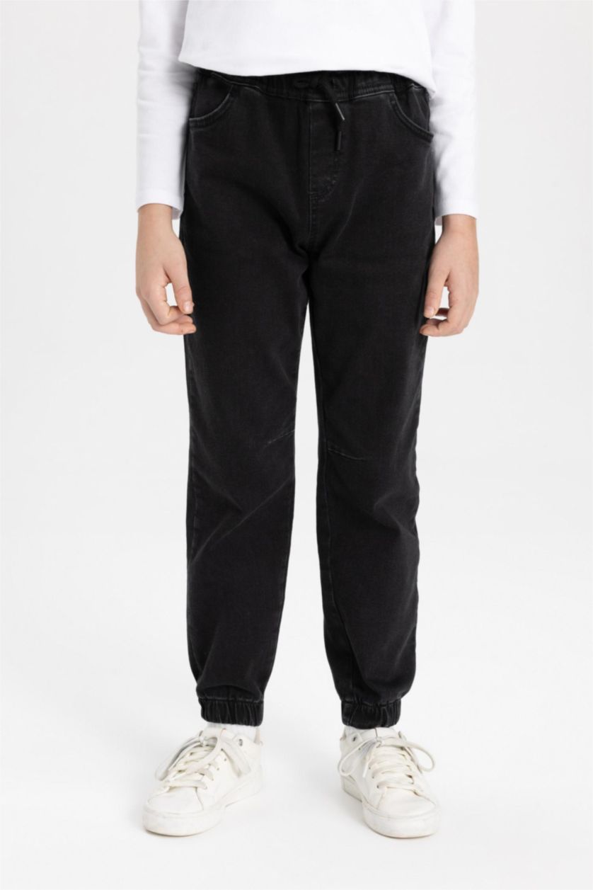 Мальчики и подростки Черный Джинсы джоггеры для мальчиков, Школьная коллекция