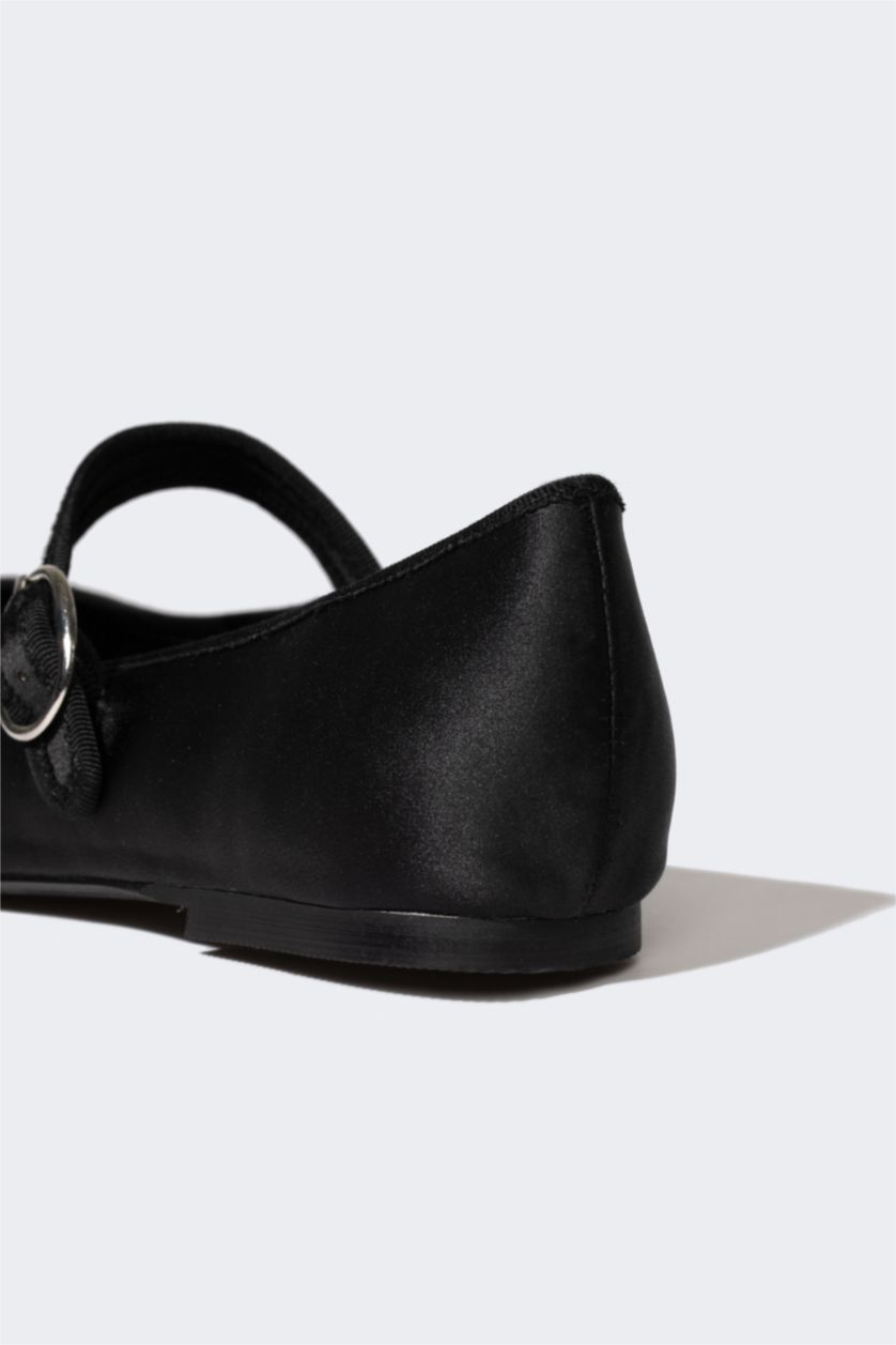 حريمي أسود حذاء فلات نسائي بكعب مسطح