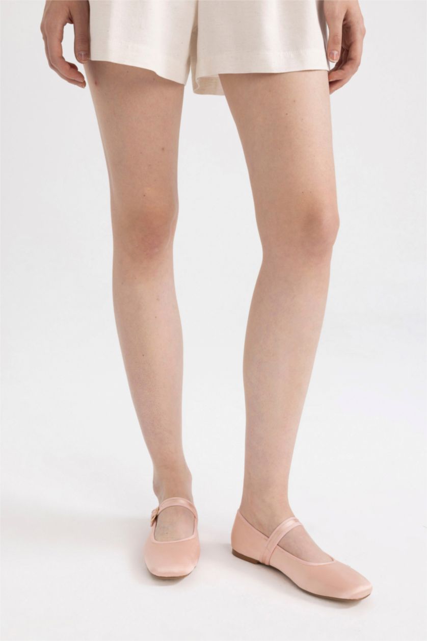 حريمي زهري فاتح حذاء فلات نسائي بكعب مسطح