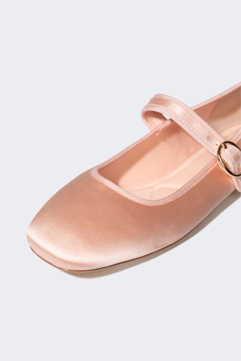 حريمي زهري فاتح حذاء فلات نسائي بكعب مسطح