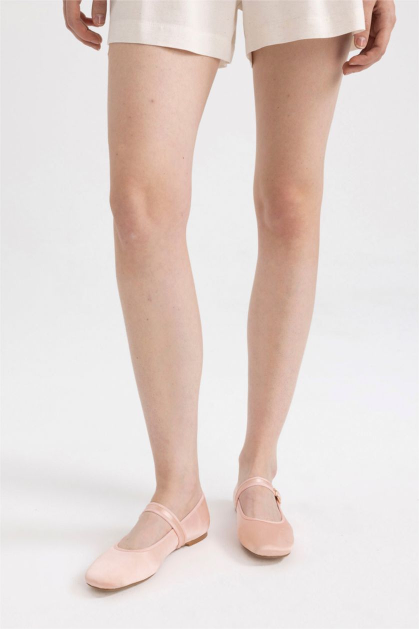 حريمي زهري فاتح حذاء فلات نسائي بكعب مسطح