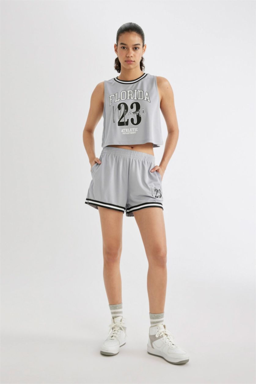 WOMAN Grey Standard Fit Short Leg Shorts