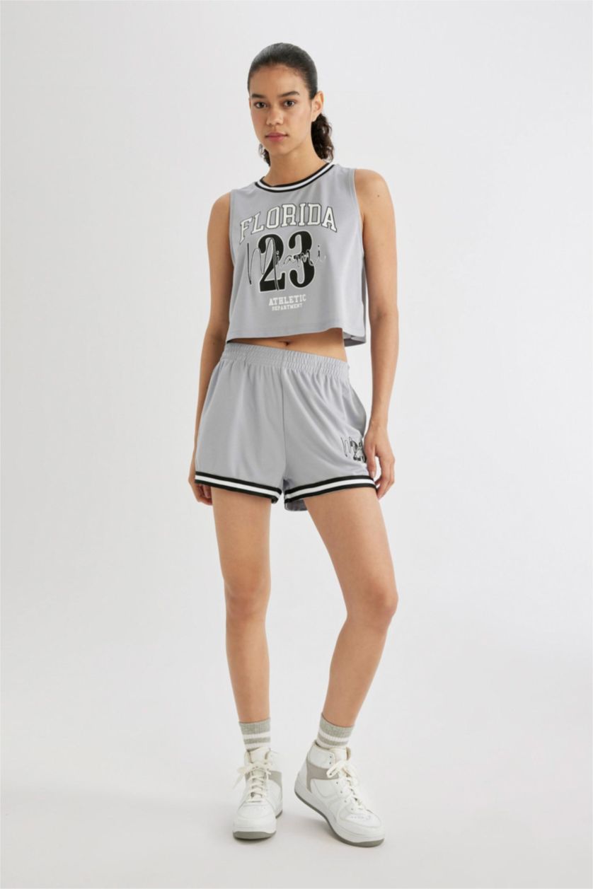 WOMAN Grey Standard Fit Short Leg Shorts