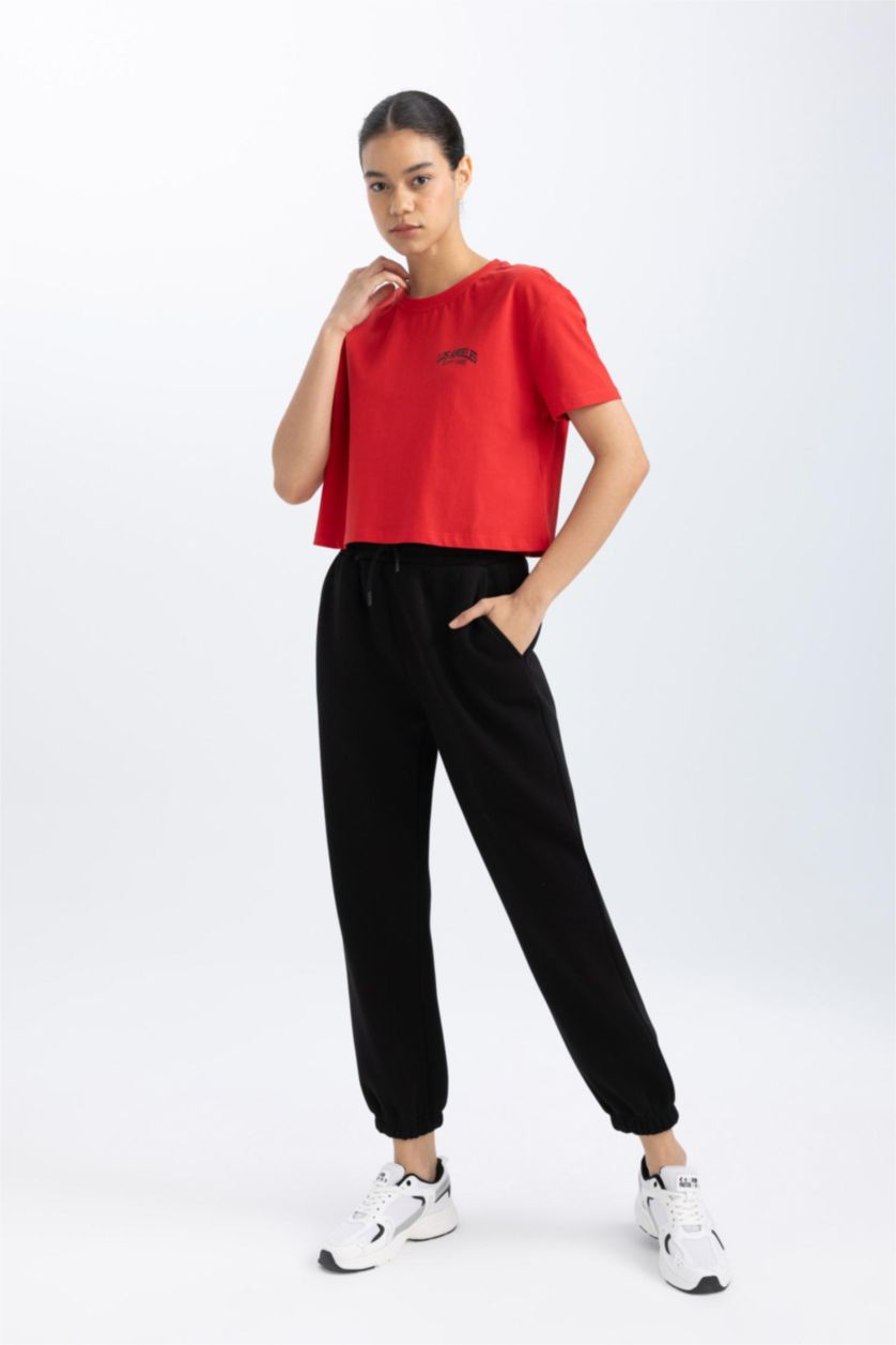 FEMME Rouge T-shirt à manches courtes Haut Court