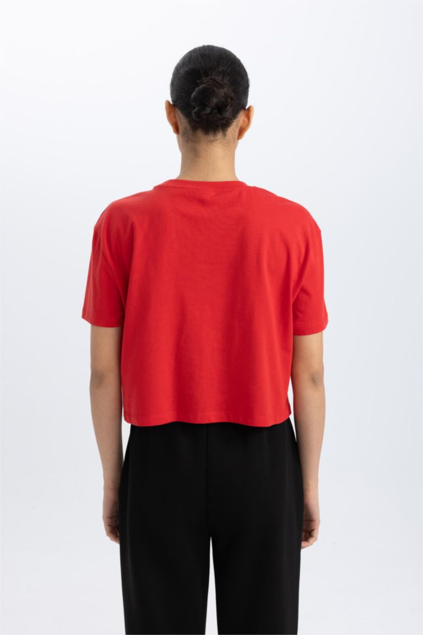 FEMME Rouge T-shirt à manches courtes Haut Court