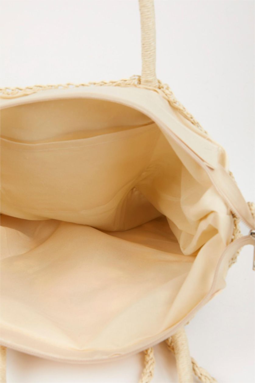 Женщины Светло-песочный Соломенная сумка для женщин