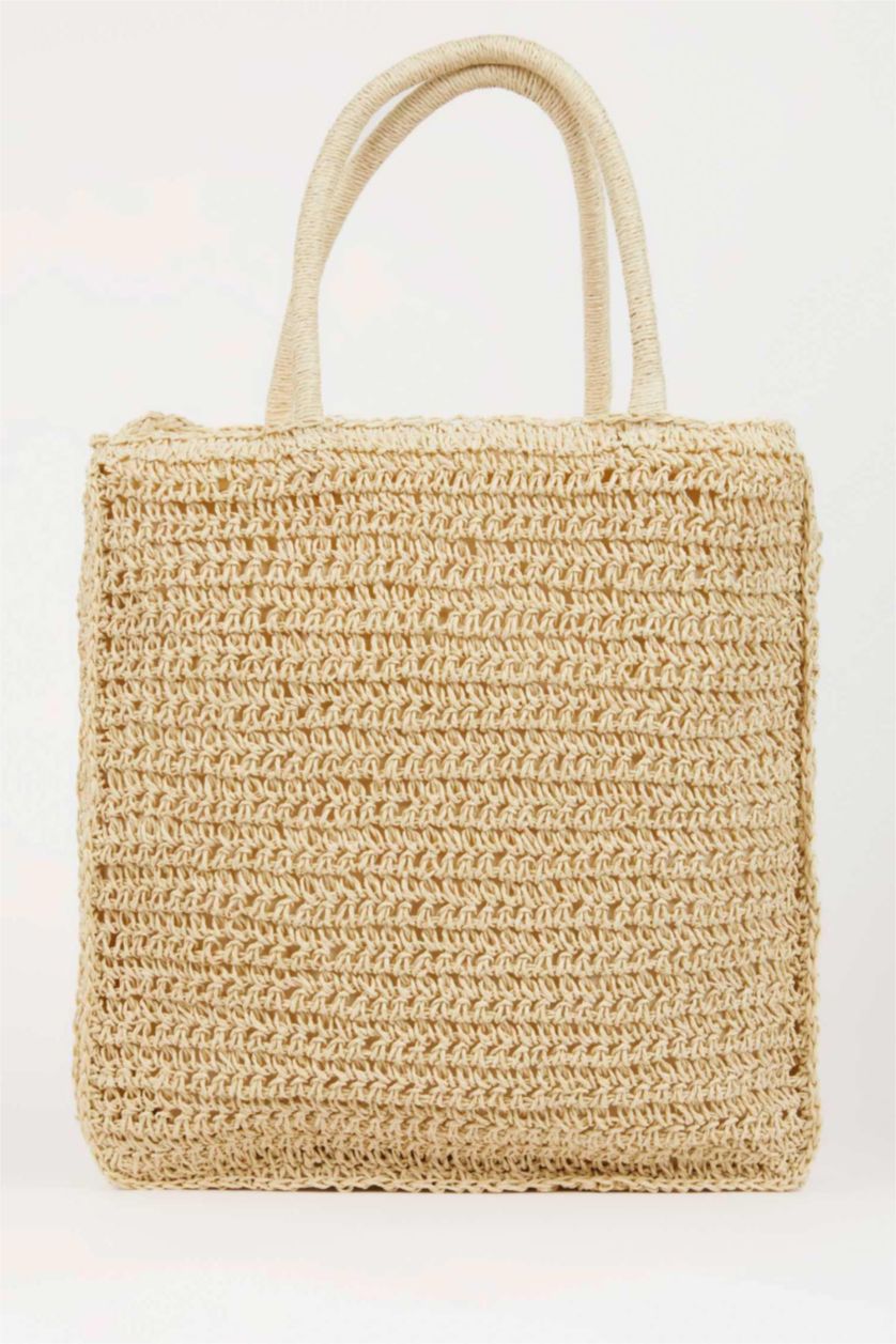 Женщины Светло-песочный Соломенная сумка для женщин