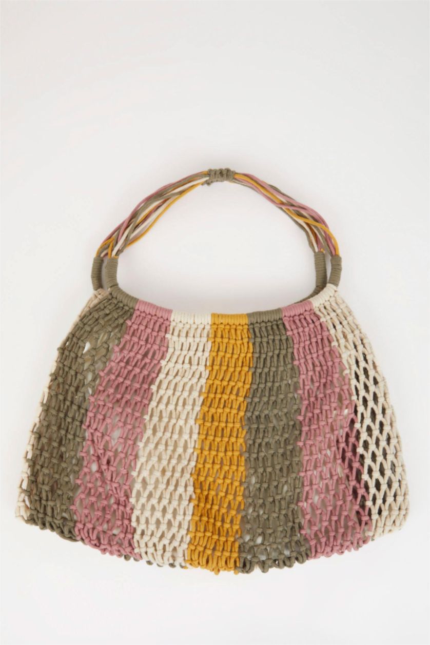 FEMME Karma Sac à Bandoulière en Paille pour Femme