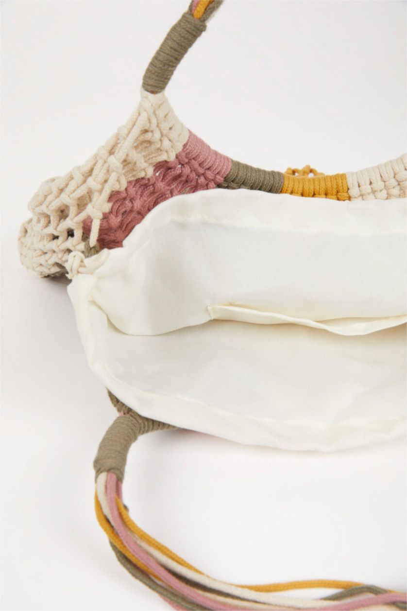 FEMME Karma Sac à Bandoulière en Paille pour Femme