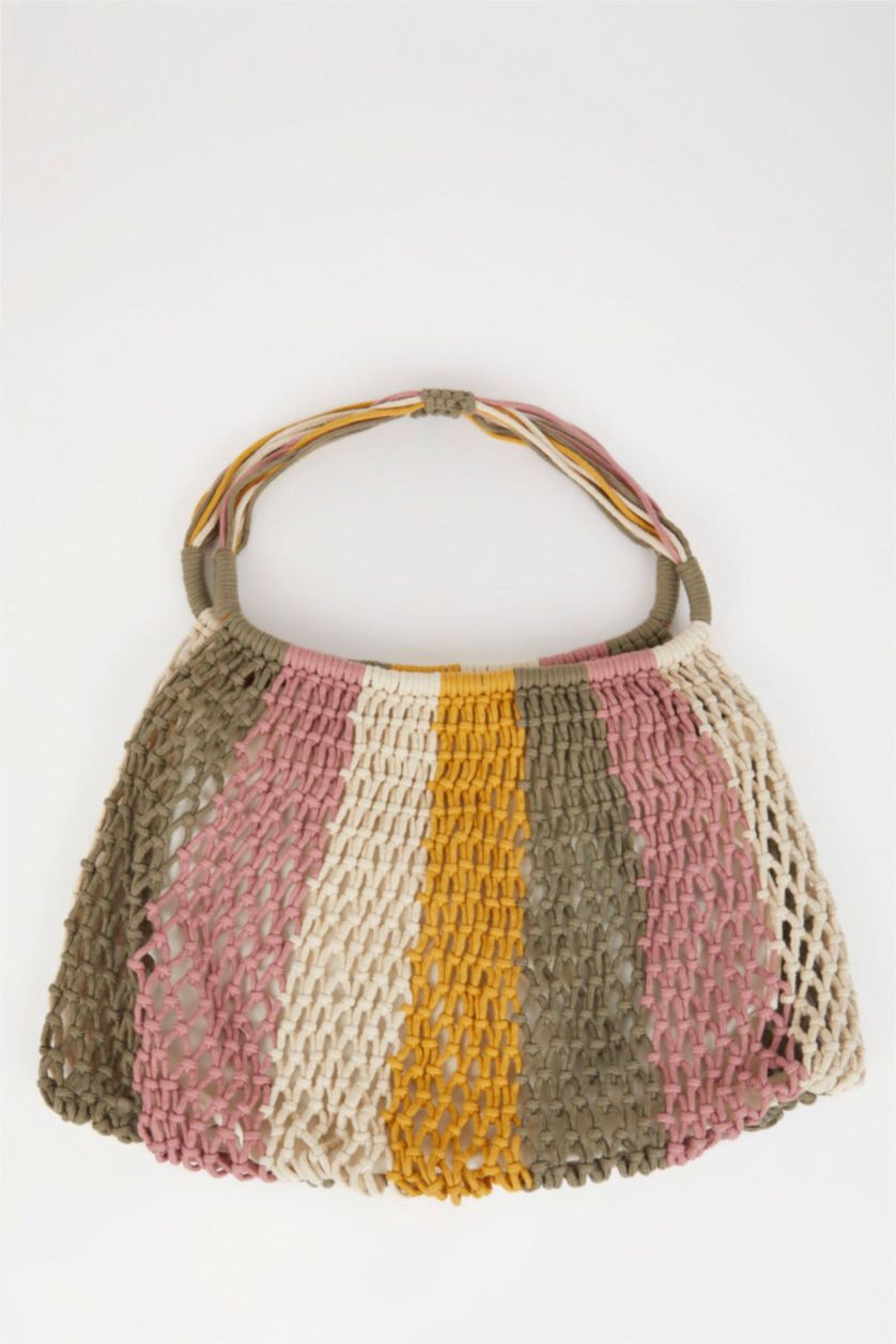 FEMME Karma Sac à Bandoulière en Paille pour Femme