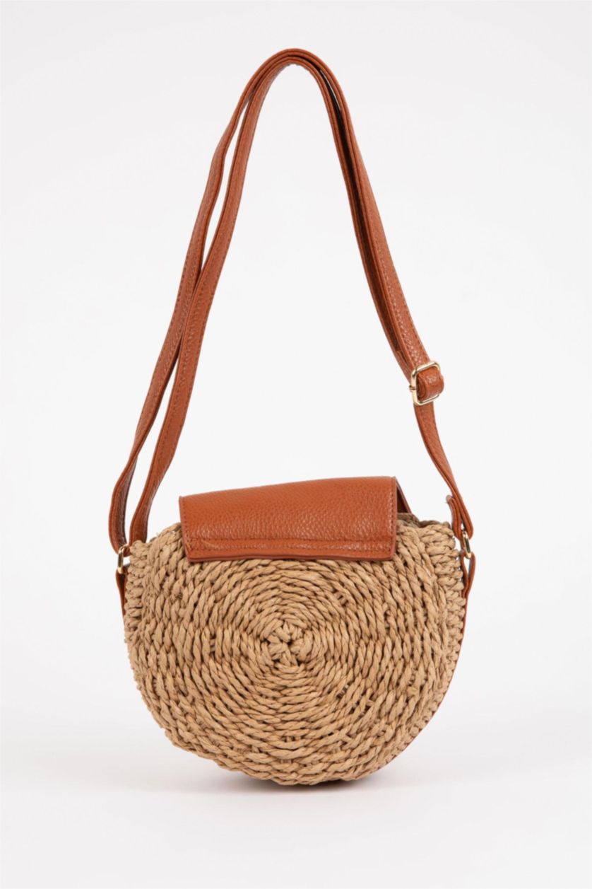 Kadın Taba Kadın Uzun Askılı Hasır Çapraz Çanta