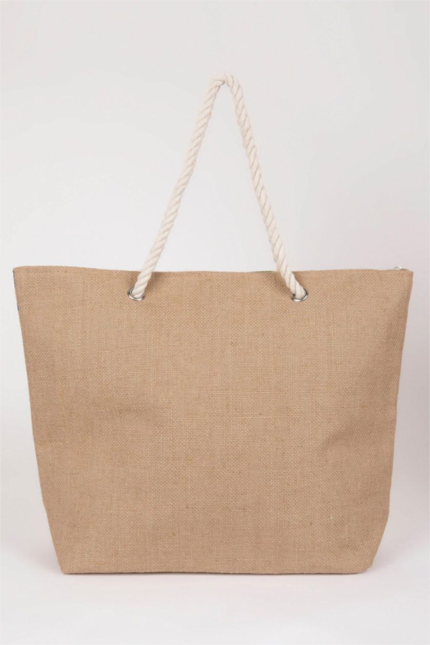 Kadın Karma Kadın Baskılı Hasır Omuz Çantası