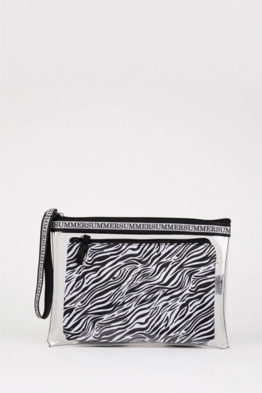 نساء أسود جنطة يد نسائي جلد صناعي