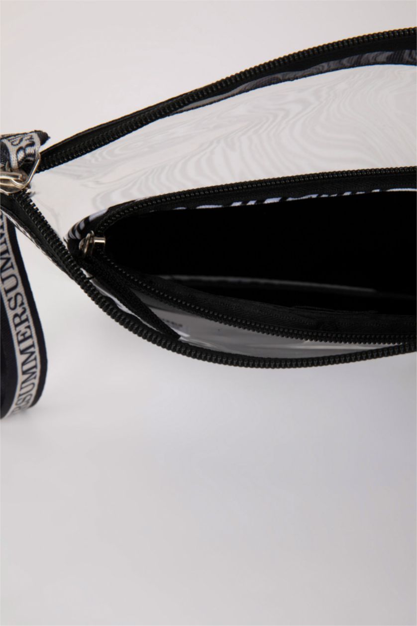 نساء أسود جنطة يد نسائي جلد صناعي