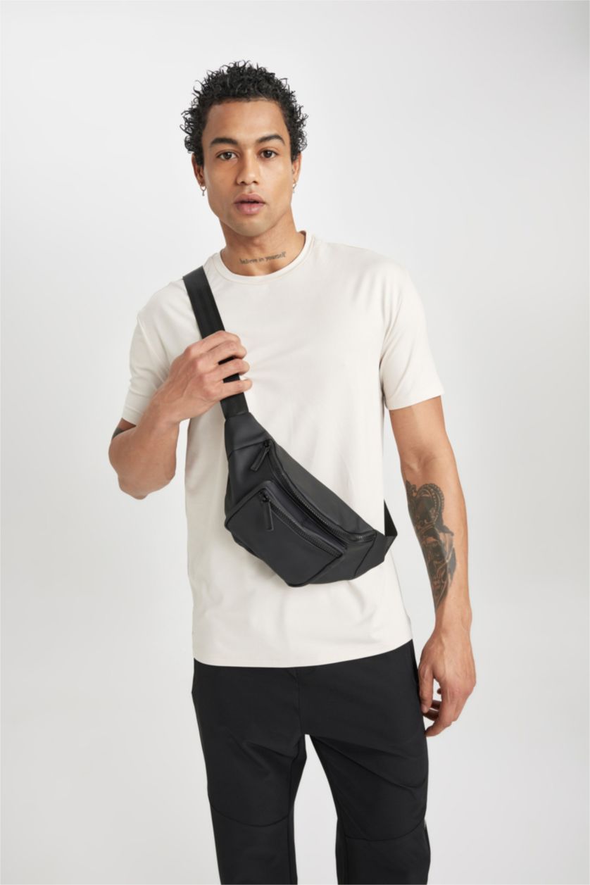 HOMME Noir Sac Banane pour Garçon