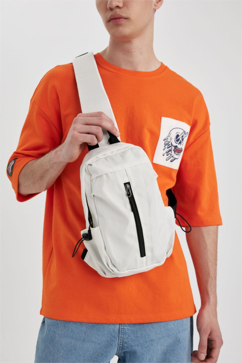 رجال أبيض شنطة كروس بودي رجالي