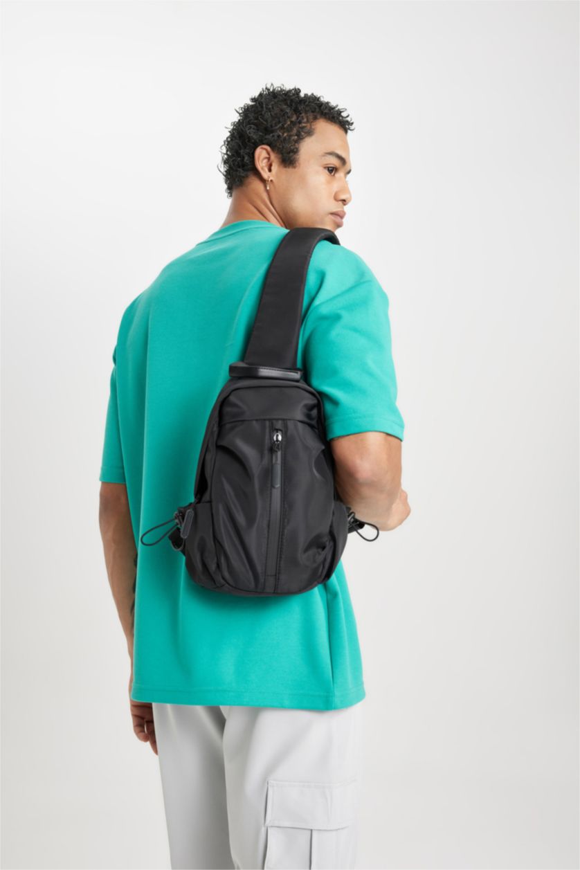 HOMME Noir Sac à bandoulière