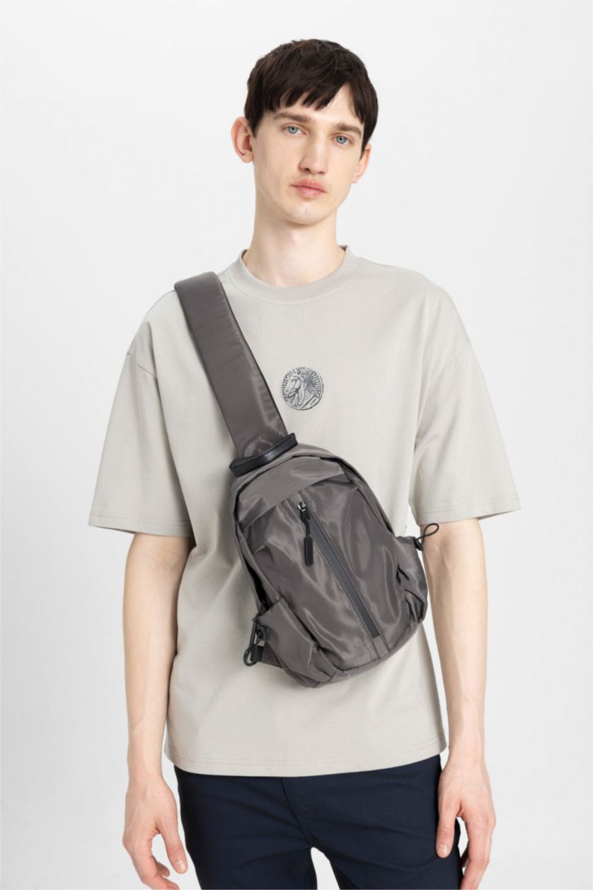 HOMME Gris Sac à Bandoulière pour Homme