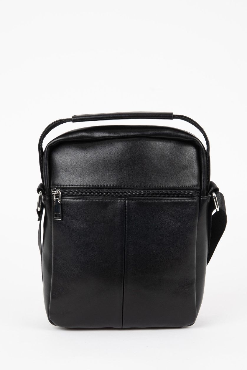 Erkek Siyah Erkek Suni Deri Çapraz Çanta